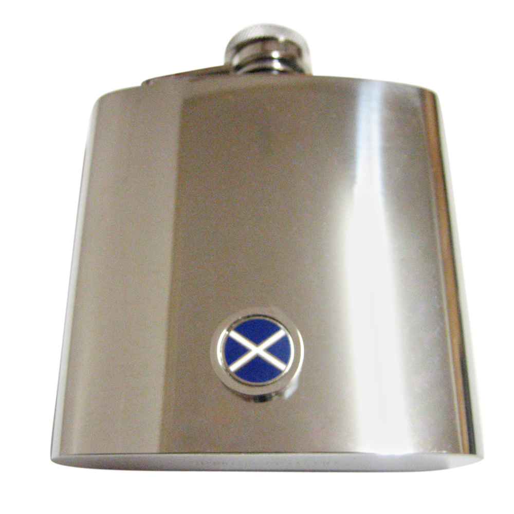Circle Scottish Flag Design Large Flask - image 1
